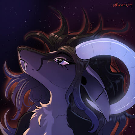 Nebula, character belongs to Goldfox0, art by me (Artfight 2024)